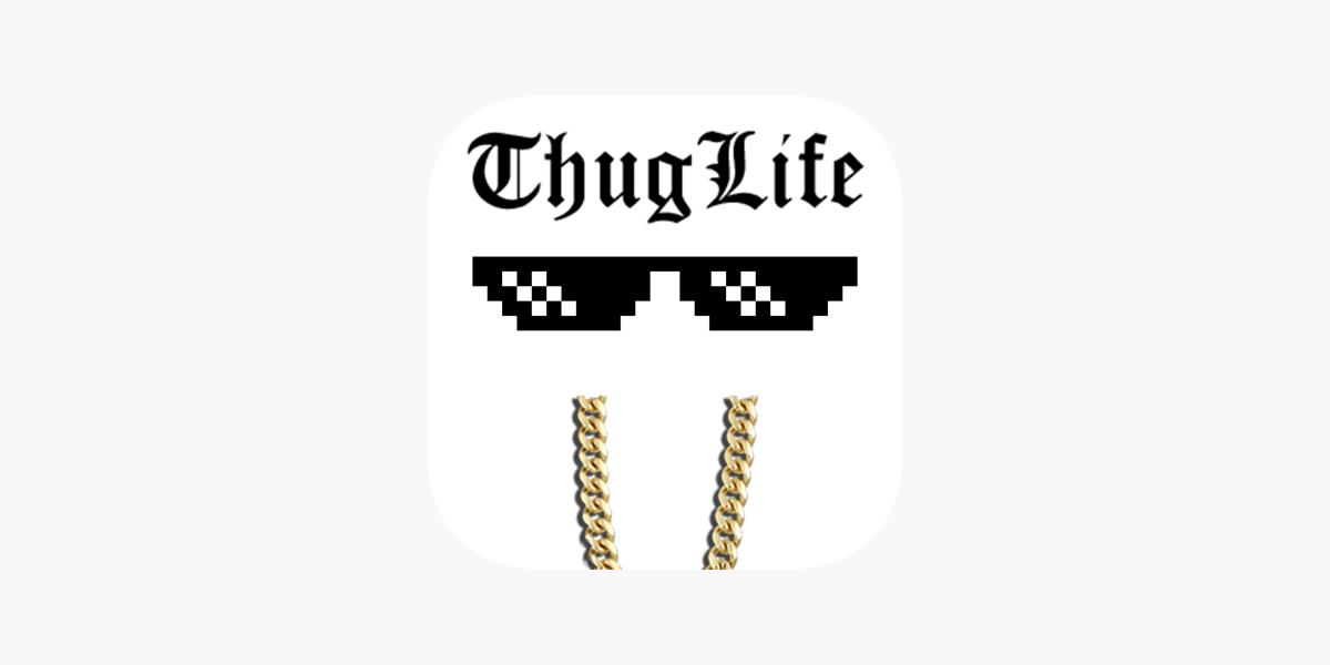 Thug life meme with glasses and cigarette Vector Image
