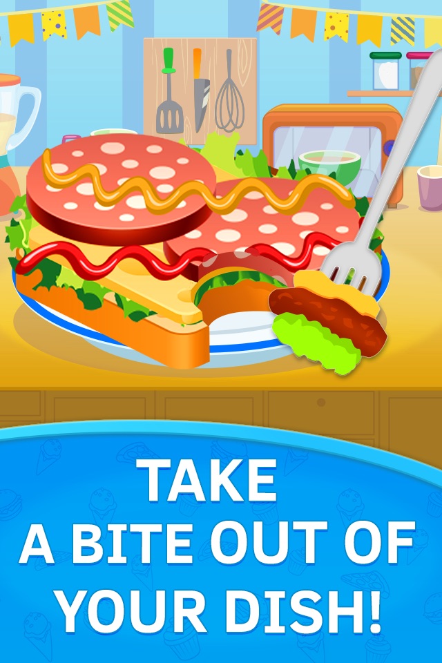 Burger Chef. Baby Kitchen Game screenshot 2