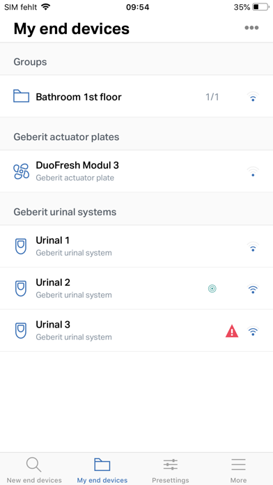 Geberit Control Screenshot