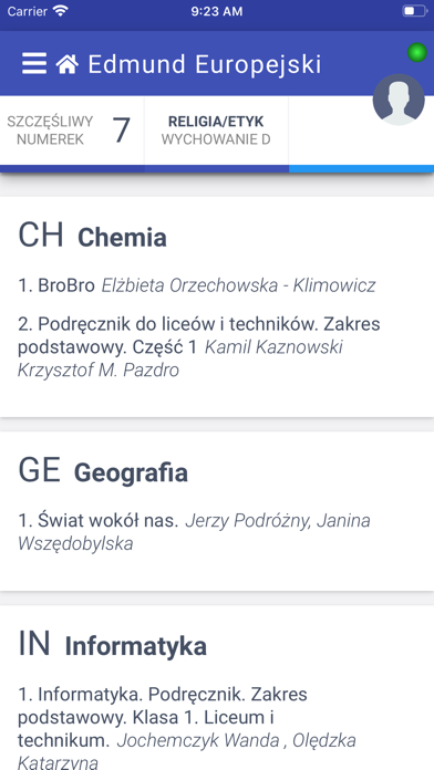 Prymus wyniki ucznia Screenshot