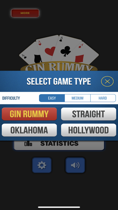 Gin Rummy Card Game Dark Screenshot