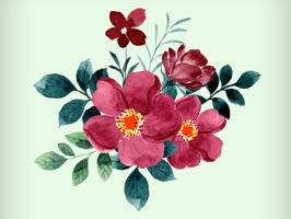 Watercolor Bouquets Stickers