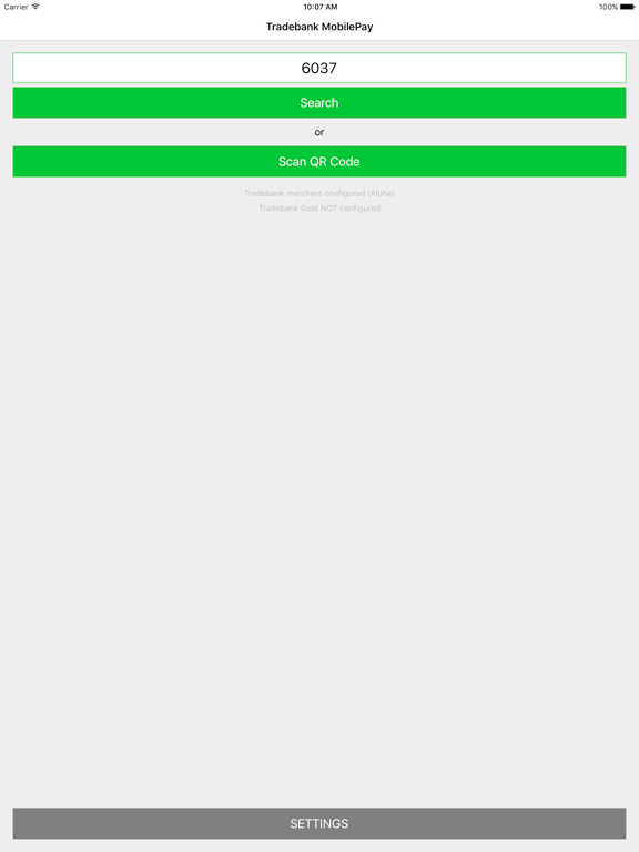 Tradebank MobilePAY iPad screenshot