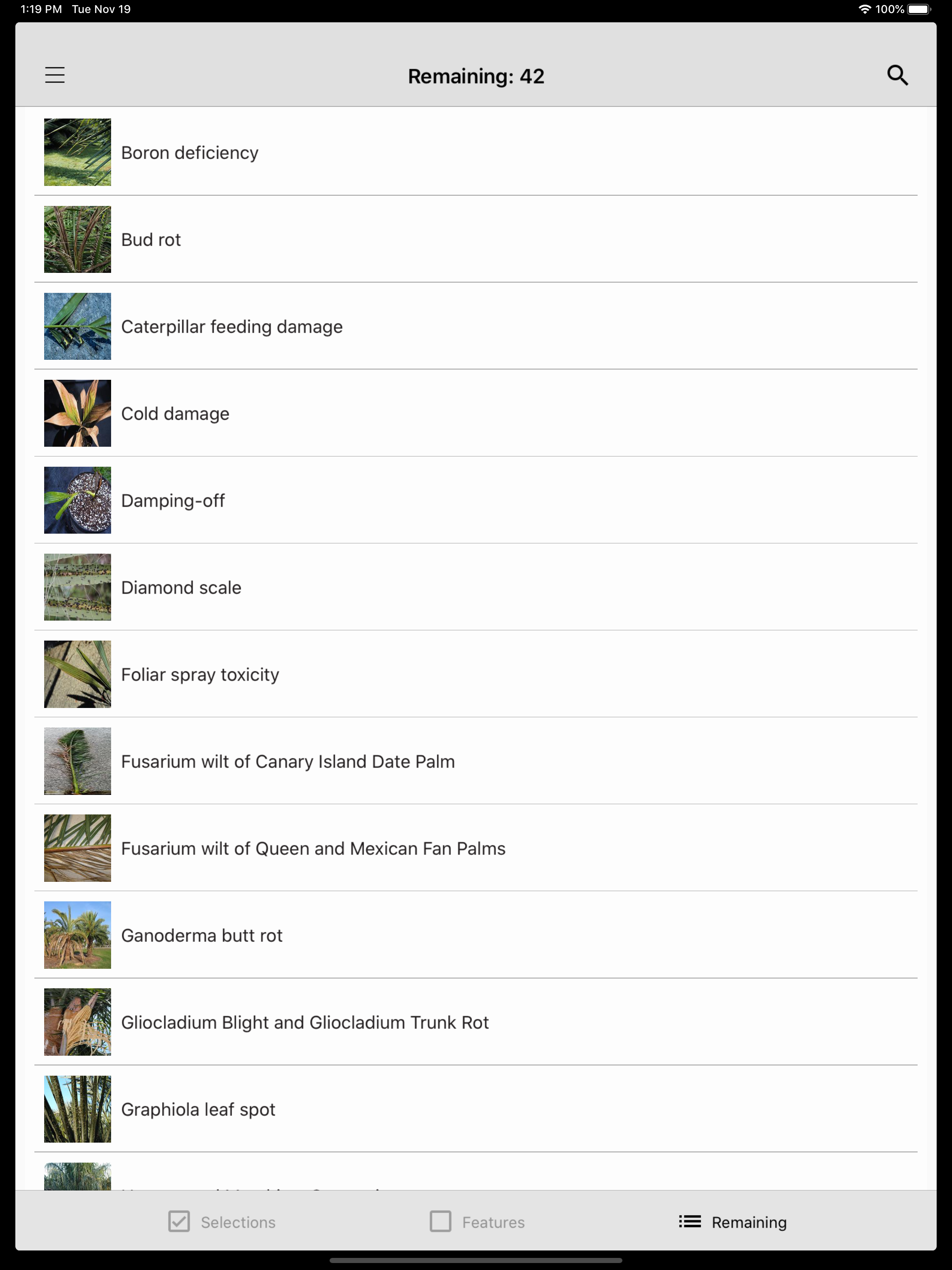 Palm Symptoms Key screenshot 7