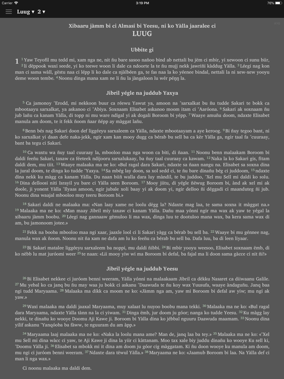 Kàddug Yàlla iPad screenshot 4 - Book app