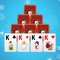 Tri-Peaks Solitaire is a super addictive card game,  uses one deck and the goal is to clear three peaks made up of cards