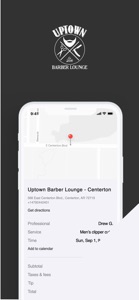 Uptown Barber Lounge screenshot #1 for iPhone