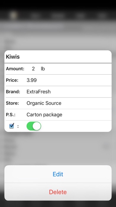 Shoppers Lists Screenshot