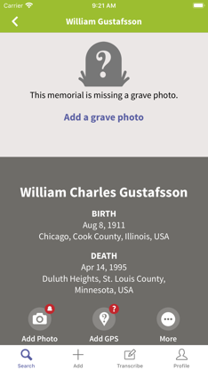 Find a Grave screenshot 3
