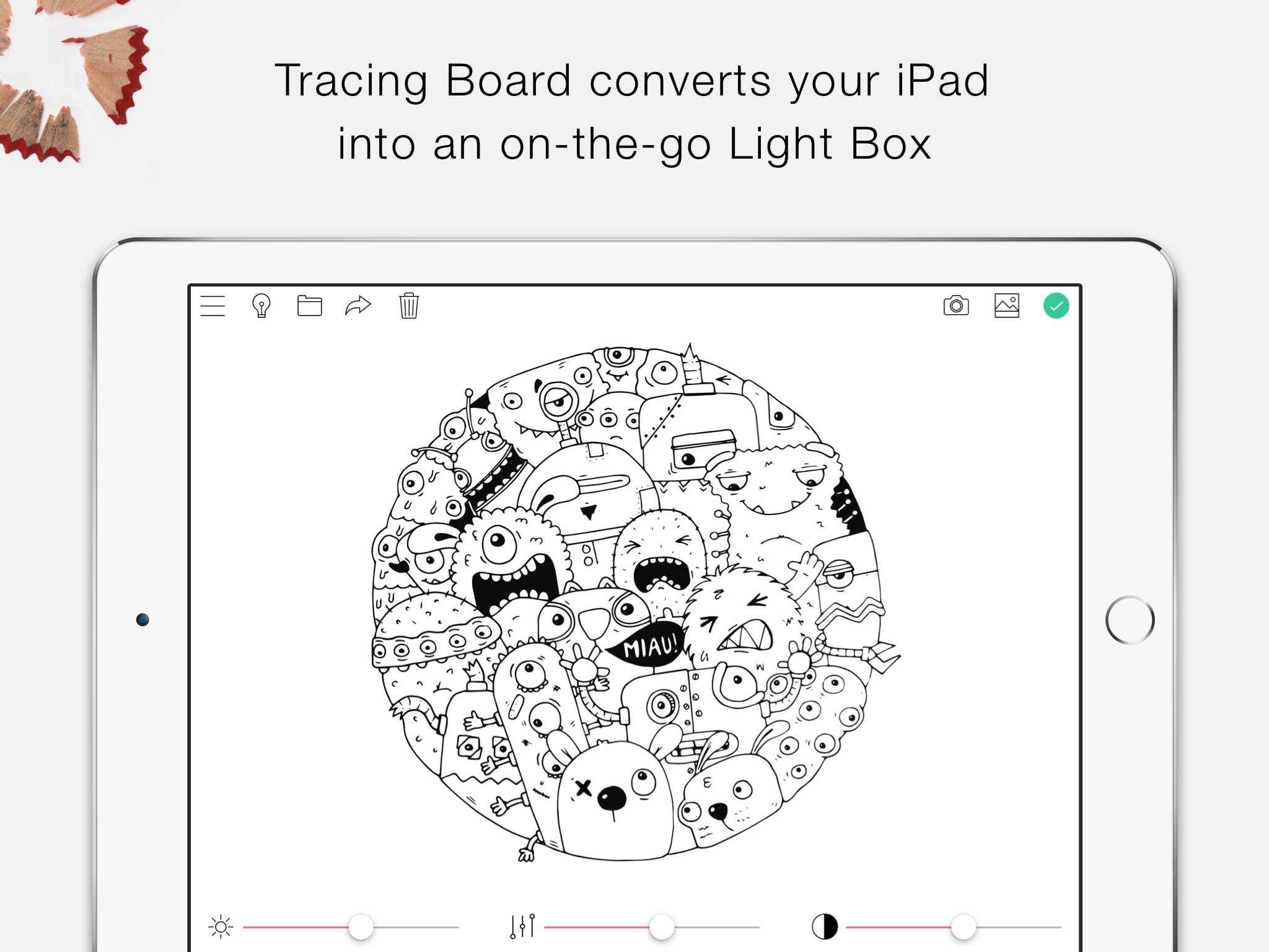 Screenshot do app Tracing Board