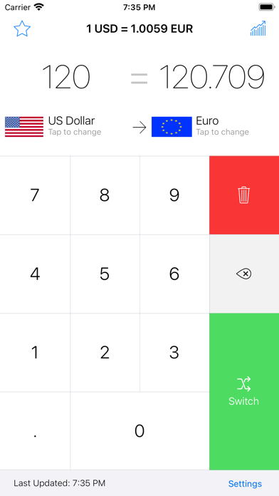 My Currency Converter & Rates Screenshot