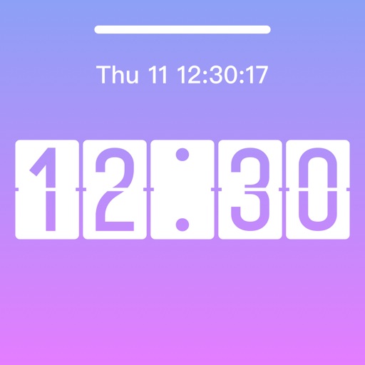 Lock Screen Clock with Seconds Icon