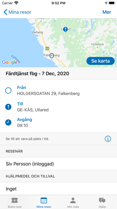 Hallandstrafiken Serviceresan Screenshot