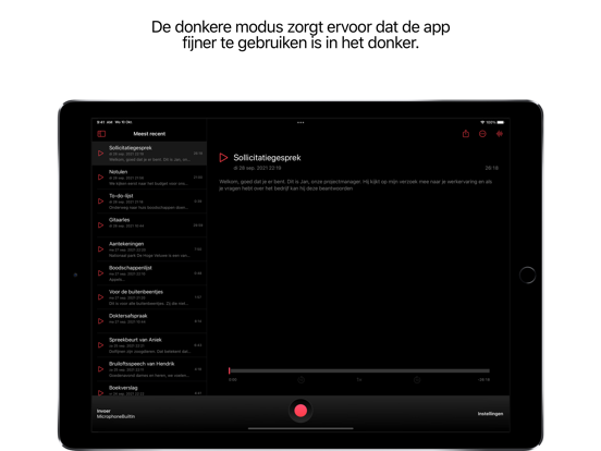 Just Press Record iPad app afbeelding 6