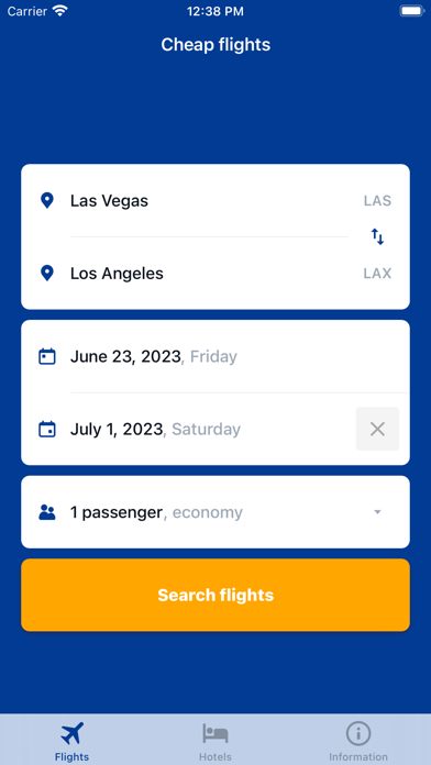 Discounts booking Screenshot