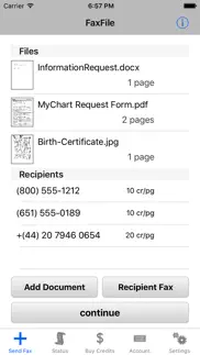 fax for iphone - send fax app iphone screenshot 2