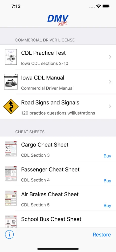 Iowa CDL Test Prep