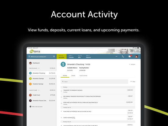 Interra Credit Union iPad screenshot 6 - Finance app