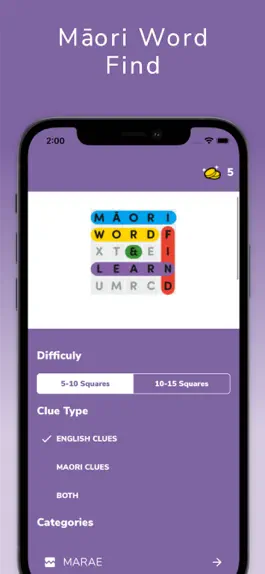 Game screenshot Māori Word Find & Learn mod apk