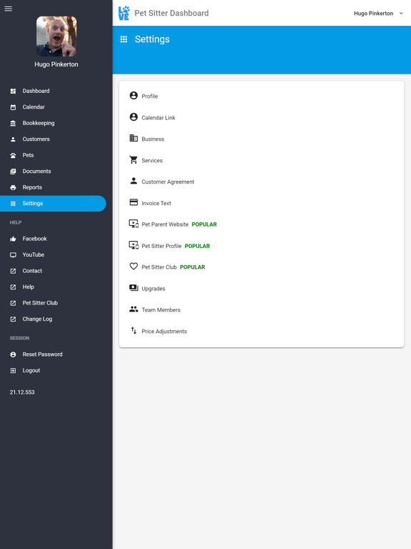 Pet Sitter Dashboard iPad screenshot 9 - Business app