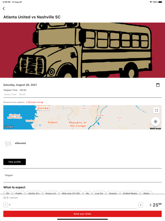 Tailgreeter iPad screenshot