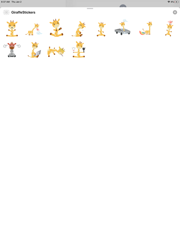 Giraffe and Bird Sticker Packのおすすめ画像2