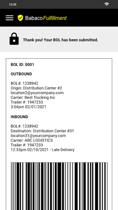 Babaco Fulfillment Screenshot