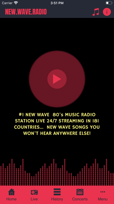 New Wave 80's Music Radio Screenshot