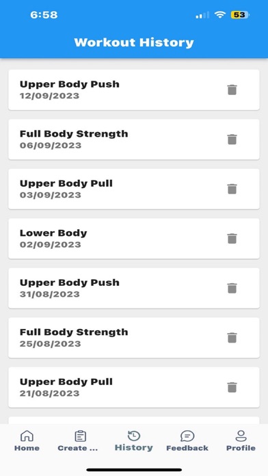 GymAgenda : Workout Tracking Screenshot