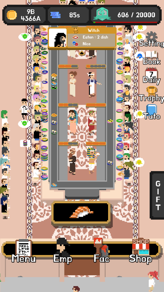 #4. Rotate! Sushi Spin Tycoon (iOS) Bởi: Hyun Tag Jin