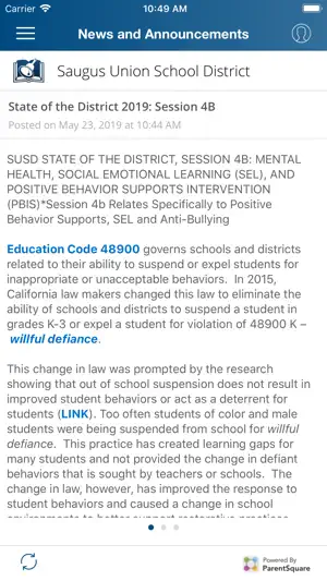 Saugus Union School District screenshot 2