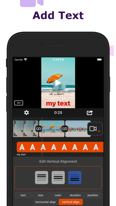 Screenshot #2 pour Add Music & Text Video Editor