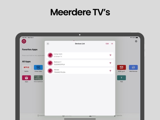 Afstandsbediening Smart TV iPad app afbeelding 4