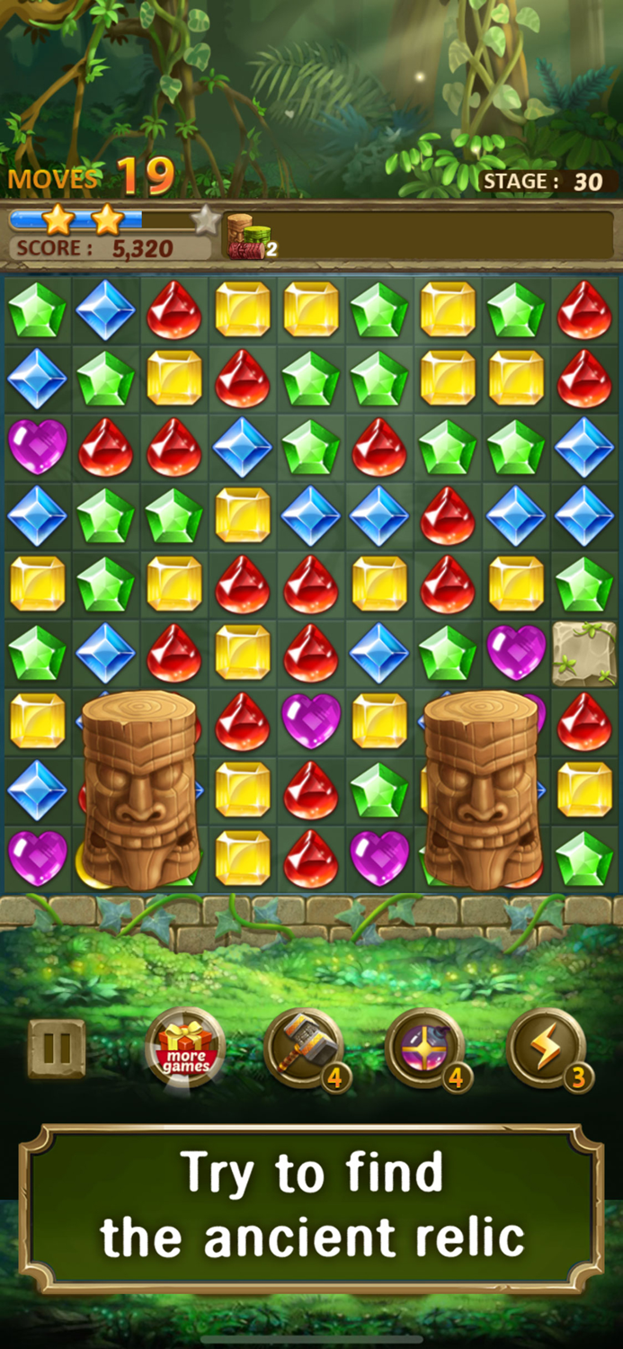 Jewels Jungle  Match 3 Puzzle