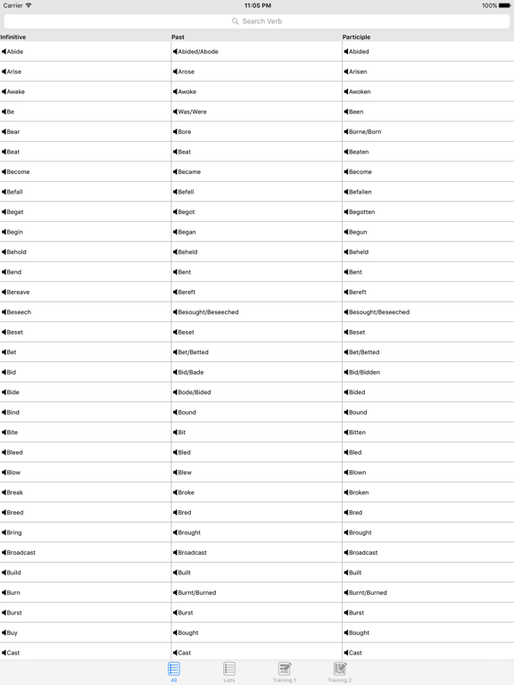 English Irregular Verbs Listのおすすめ画像1