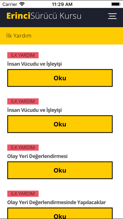 Erinci Sürücü Kursu Screenshot