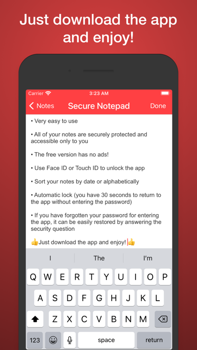 Secure Notepad Screenshot