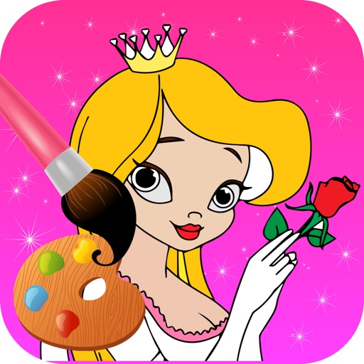 Princess Fairy Tales Coloring Icon