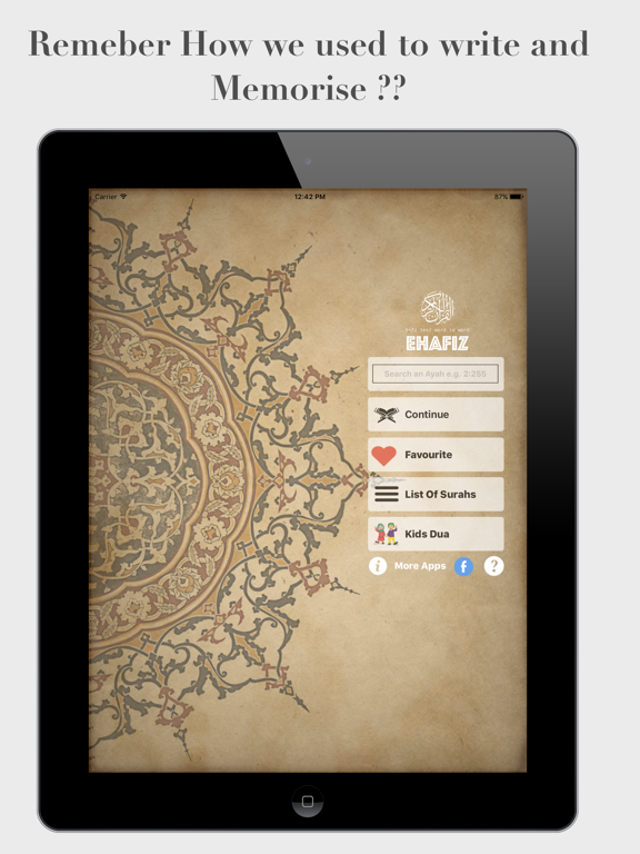 eHafiz Quran iPad screenshot 1 - Education app