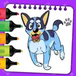 Blue Coloring Book Glitter App Contact