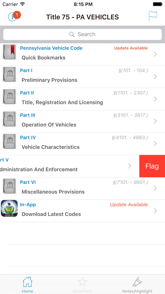 PA Vehicle Code Title 75 - 9.240120 - (iOS)