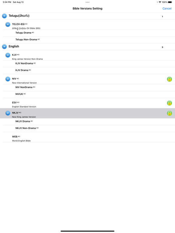 Screenshot #6 pour Telugu English Audio Bible