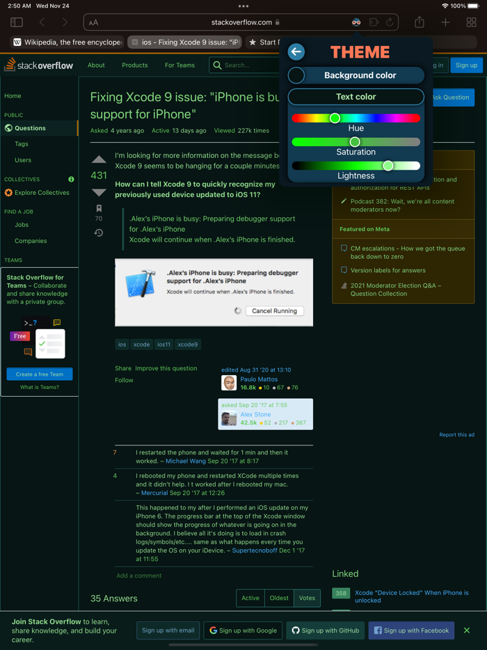 Dark Reader for Safari