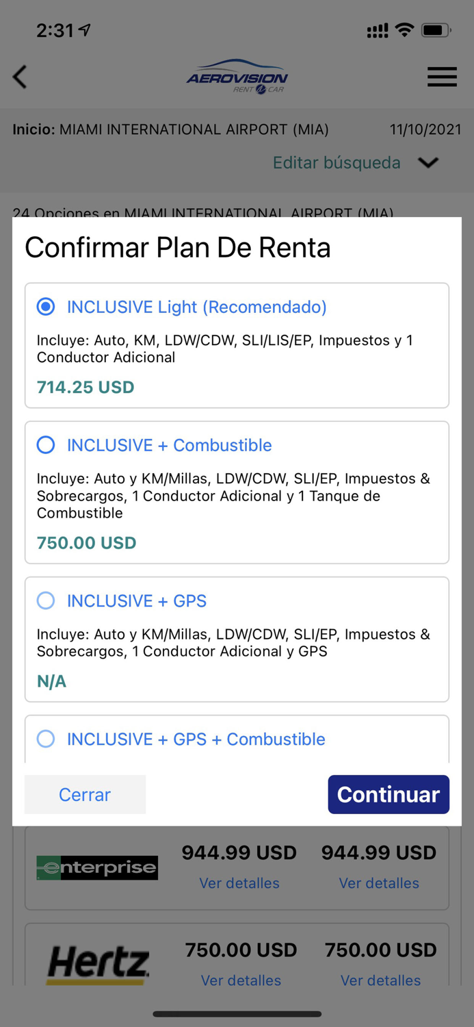 Aerovision SAS - Rent a Car