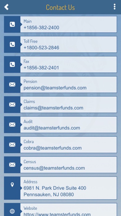 Teamsters HW and Pension Funds Screenshot
