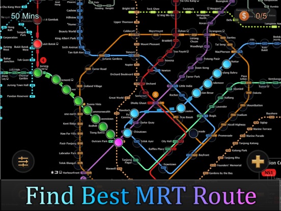 Singapore MRT Map Route(Pro) iPad app afbeelding 1