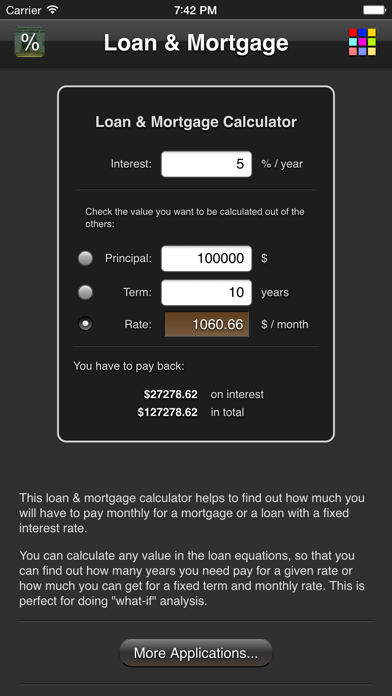 Loan & Mortgage Screenshot