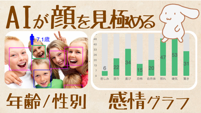 顔診断 - 年齢・感情分析カメラアプリ screenshot1