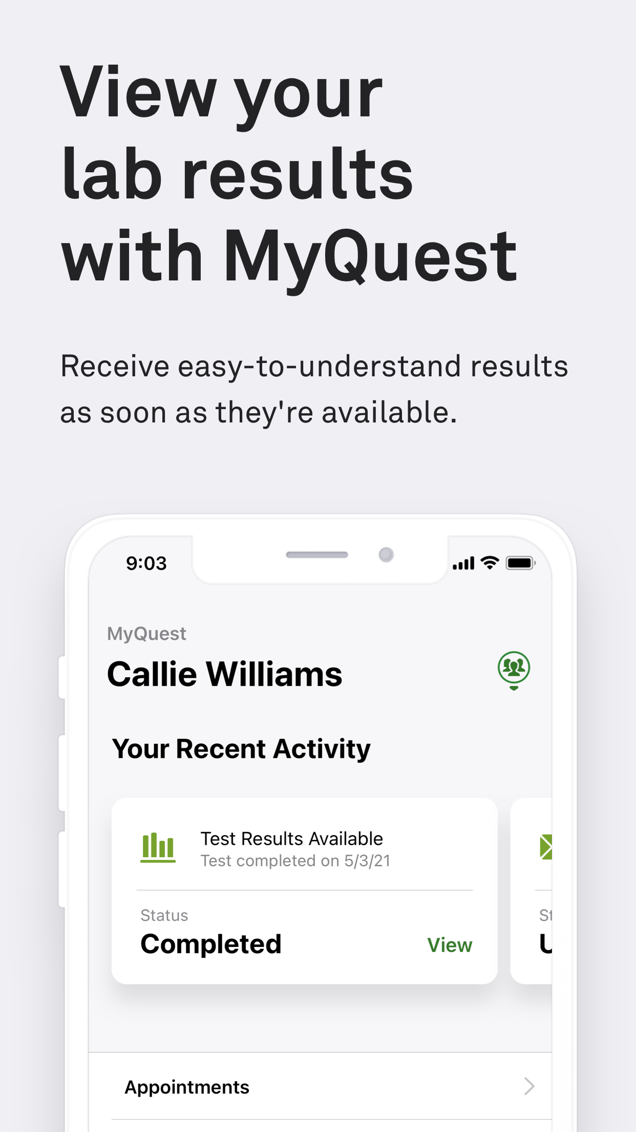 MyQuest for Patients screenshot 2