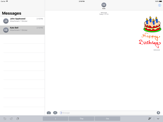 Happy Birthday Stickers 2017 iPad screenshot 4 - Stickers app